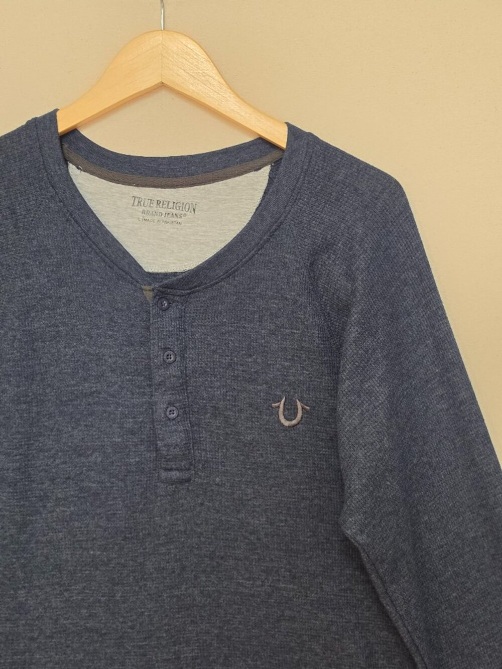 True Religion Waffle Knit Henley L